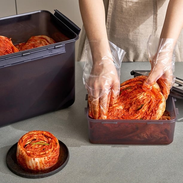 Hộp Muối Kim Chi LocknLock Breathing Kimchi 4 dung tích - Màu Xám Đậm, , large image number 1